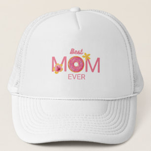 Beste Moeder Ooit Donut Bloemen Trucker Pet