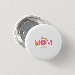 Beste Moeder Ooit Donut Bloemrijke Feest Ronde Button 3,2 Cm