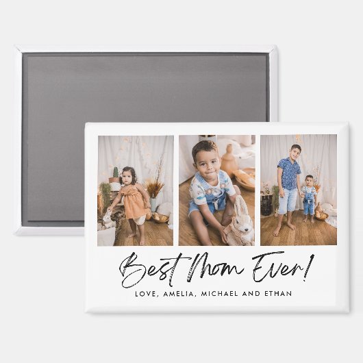 Beste moeder ooit drie foto magneten (Voorkant / Achterkant)