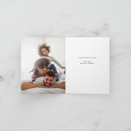 Beste moeder ooit | Eenvoudig Casual script en har Feestdagen Kaart (Binnen)