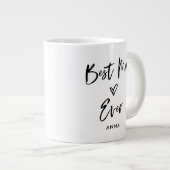 Beste moeder ooit | Eenvoudig Casual script en har Grote Koffiekop (Voorkant rechts)