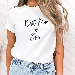 Beste moeder ooit   Eenvoudig Casual script en har T-shirt