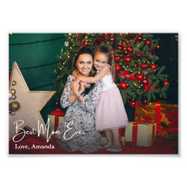 Beste moeder ooit eenvoudige aangepaste foto afdruk