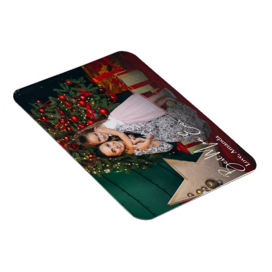 Beste moeder ooit eenvoudige aangepaste foto magneet (Rechterzijde)