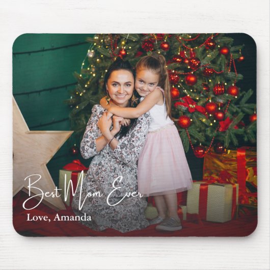 Beste moeder ooit eenvoudige aangepaste foto muismat (Voorkant)