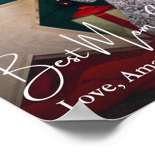 Beste moeder ooit eenvoudige aangepaste foto poster (Hoek)