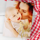 Beste moeder ooit eenvoudige moderne aangepaste fo folie feestdagen briefkaart