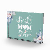 'Beste Moeder Ooit' elegant bloemencadeau Fotoblokken (Rechts)