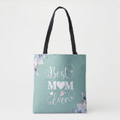 'Beste Moeder Ooit' elegant bloemencadeau Tote Bag (Voorkant)