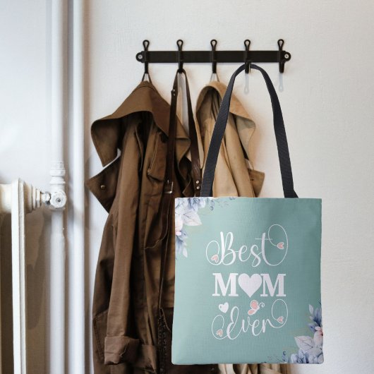 'Beste Moeder Ooit' elegant bloemencadeau Tote Bag
