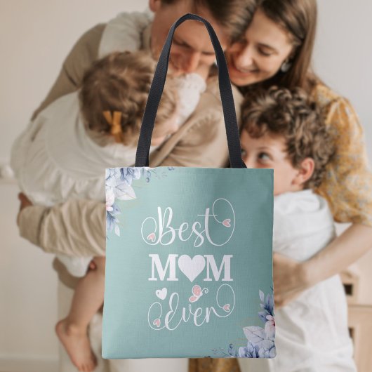 'Beste Moeder Ooit' elegant bloemencadeau Tote Bag