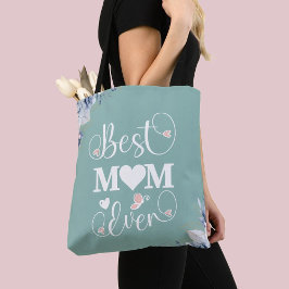 'Beste Moeder Ooit' elegant bloemencadeau Tote Bag