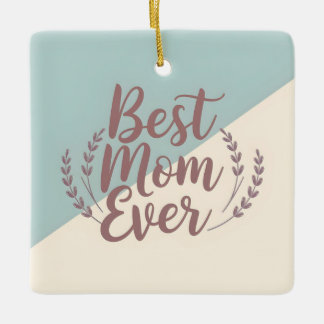 Beste moeder ooit - Elegant Mint en Cream Design Keramisch Ornament