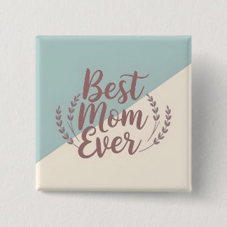 Beste moeder ooit - Elegant Mint en Cream Design Vierkante Button 5,1 Cm