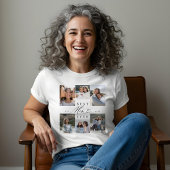 Beste moeder ooit Elegant Script Hart Fotocollage Tri-Blend Shirt