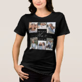 Beste moeder ooit Elegant Script Hart Fotocollage Tri-Blend Shirt (Voorkant)