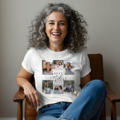 Beste moeder ooit Elegant Script Photo Collage Tri-Blend Shirt