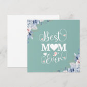 Beste moeder ooit elegant wenskaart (Voorkant / Achterkant)