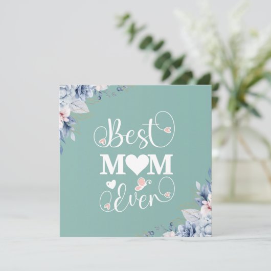 Beste moeder ooit elegant wenskaart (Staand voorkant)