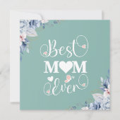 Beste moeder ooit elegant wenskaart (Voorkant)