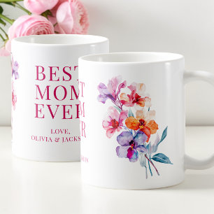 Beste Moeder Ooit Elegante Bloemen Bloemen Moederd Koffiemok