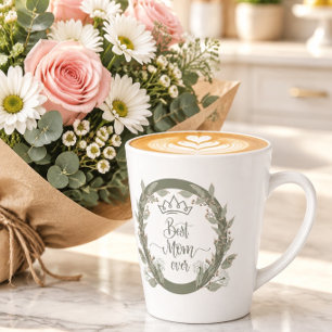 Beste Moeder Ooit Elegante Krans Latte Mok