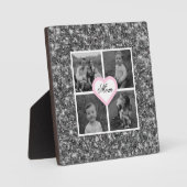 Beste Moeder ooit elegante zilveren sprankelende f Fotoplaat (Voorkant)