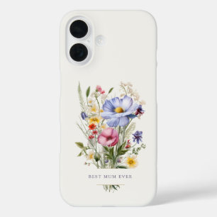 Beste moeder ooit Engels Garden Bouquet Moederdag iPhone 16 Hoesje