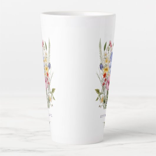 Beste moeder ooit Engels Garden Bouquet Moederdag Latte Mok (Voorkant)