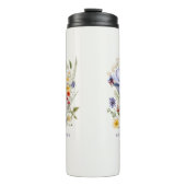 Beste moeder ooit Engels tuin bloemen boeket Thermosbeker (Voorkant)