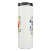 Beste moeder ooit Engels tuin bloemen boeket Thermosbeker (Achterkant)