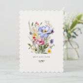 Beste moeder ooit Engels Tuin Boeket Moederdag Feestdagenkaart (Staand voorkant)