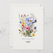 Beste moeder ooit Engels Tuin Boeket Moederdag Feestdagenkaart (Voorkant / Achterkant)