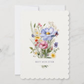 Beste moeder ooit Engels Tuin Boeket Moederdag Feestdagenkaart (Voorkant)