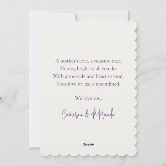 Beste moeder ooit Engels Tuin Boeket Moederdag Feestdagenkaart (Achterkant)