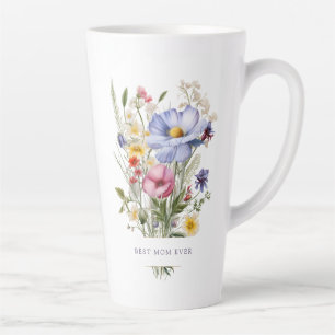 Beste moeder ooit Engels Tuin Boeket Moederdag Latte Mok