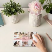 Beste moeder ooit familie foto collage roze houtne muismat