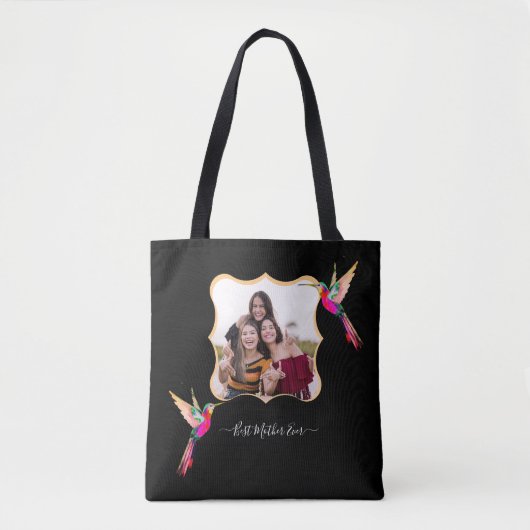 Beste moeder ooit! Family Photo Hummingbird Tote Bag (Voorkant)