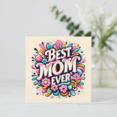 Beste moeder ooit feestdagenkaart (Staand voorkant)