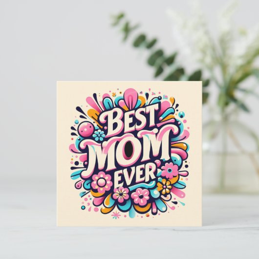 Beste moeder ooit feestdagenkaart (Staand voorkant)