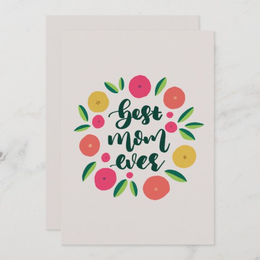 Beste moeder ooit feestdagenkaart (Voorkant / Achterkant)