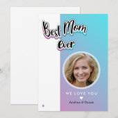 Beste moeder ooit feestdagenkaart (Voorkant / Achterkant)