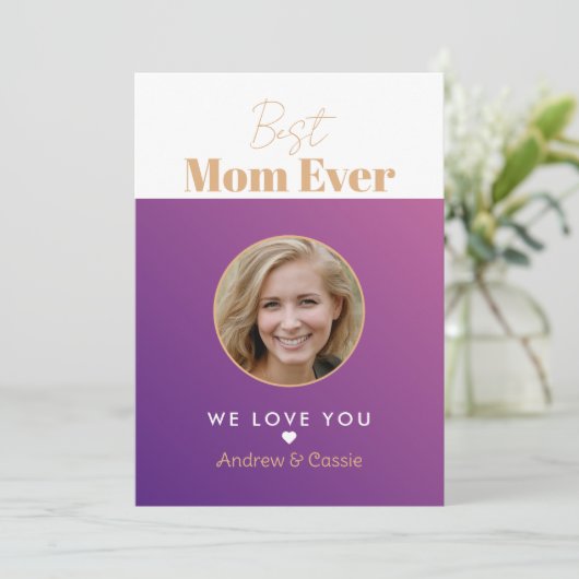 Beste moeder ooit feestdagenkaart (Staand voorkant)