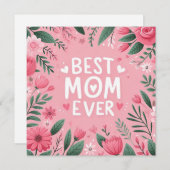 Beste moeder ooit feestdagenkaart (Voorkant / Achterkant)
