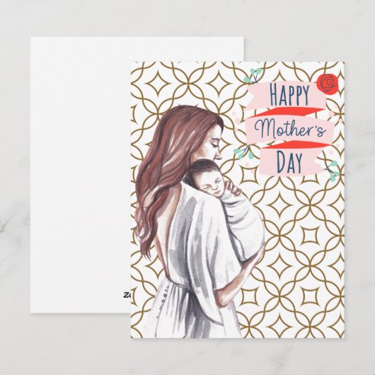 Beste moeder ooit  feestdagenkaart (Voorkant / Achterkant)