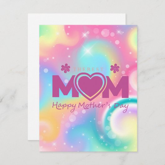 Beste moeder ooit  feestdagenkaart (Voorkant / Achterkant)