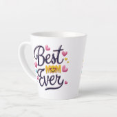 Beste moeder ooit Floral Latte Mok - Elegant 12 oz (Linkerhoek)