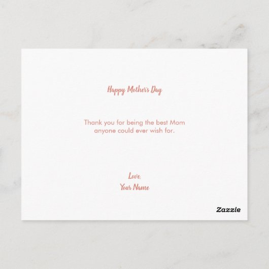 Beste moeder ooit Floral moederdag Briefkaart (Achterkant)