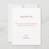 Beste moeder ooit Floral moederdag Kaart (Achterkant)