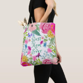 Beste moeder ooit florale botanische script Moeder Tote Bag (Dichtbij)